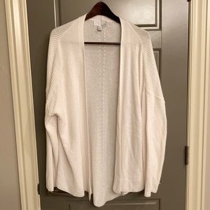 White Knit Cardigan Sweater